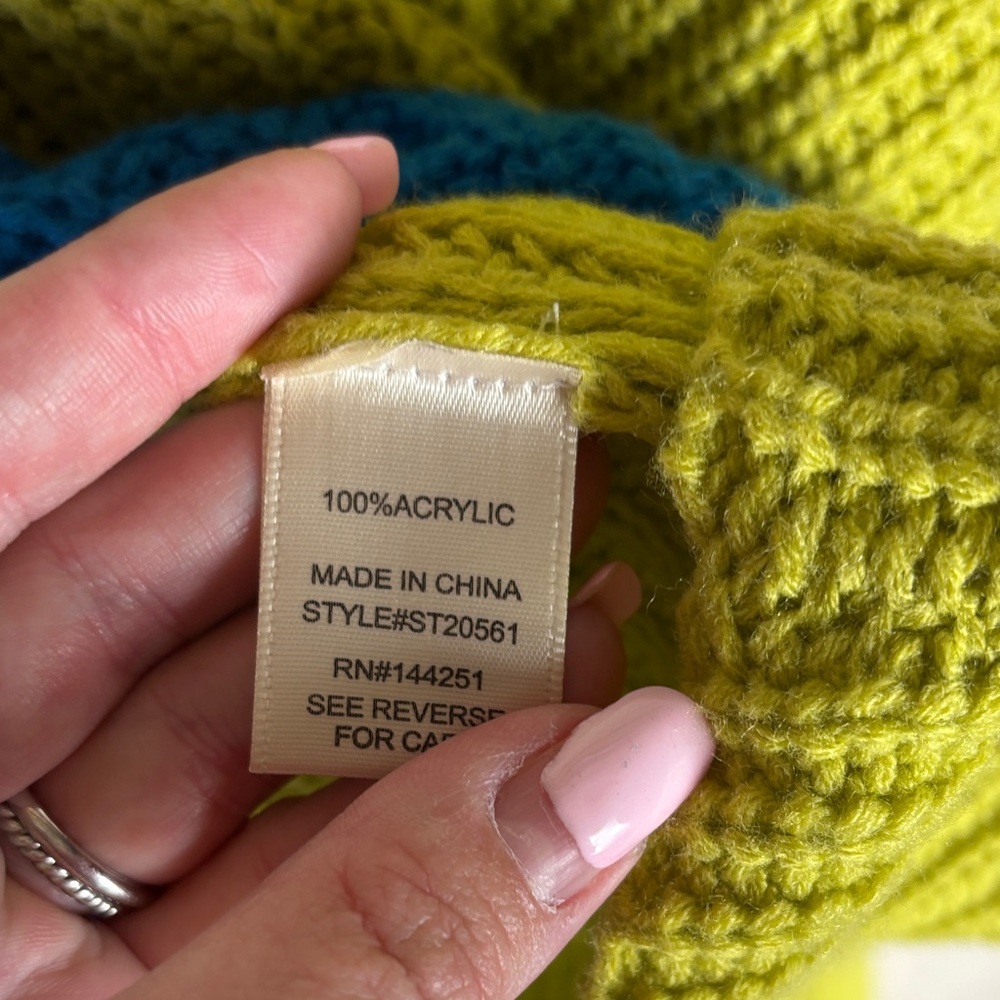 Sincerely Jules > New with Tag Color Block Cropped Sweater Medium - Picture 8 of 9